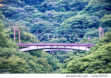 從碓冰峠眼鏡大橋看到的信越本線新線 從碓冰峠眼鏡大橋看到的信越本線新線 104295401