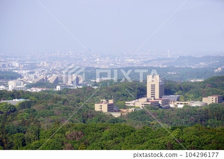 Hosei University Tama Campus seen from Lake Shiroyama 104296177