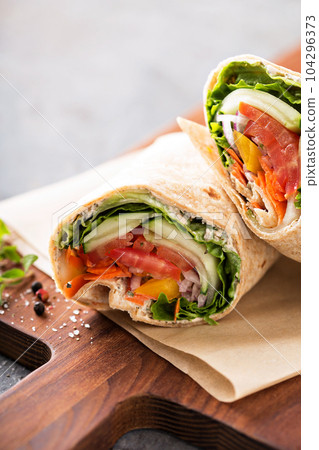 Vegan vegetable wrap Vegan vegetable wrap 104296373