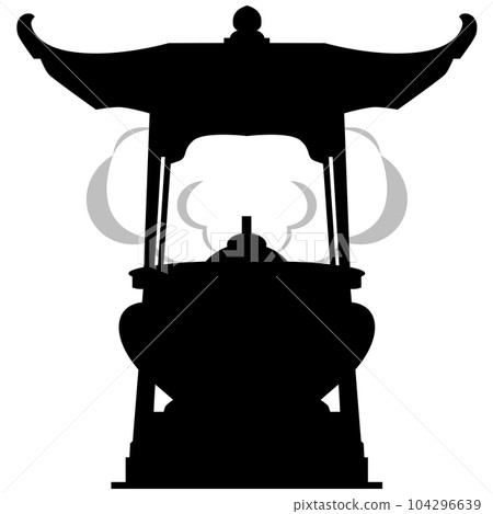 香爐插畫素材剪影矢量 104296639