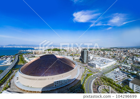 福岡博多市高角度全景 [福岡市城市景觀] 104296699