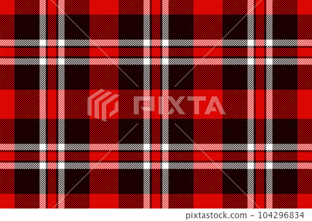 Plaid background, check seamless pattern in red. Vector fabric texture for textile print, wrapping paper, gift card or wallpaper. 104296834