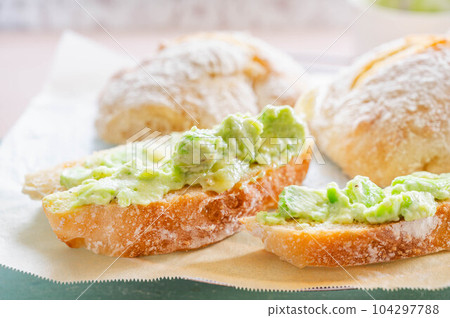 avocado dip on bread avocado dip on bread 104297788