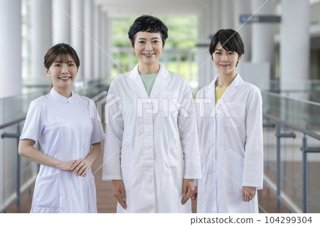Female medical team image looking at the camera portrait Female medical team image looking at the camera portrait 104299304