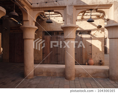 Al seef-old historical district with traditional Arabic architecture. 104300165