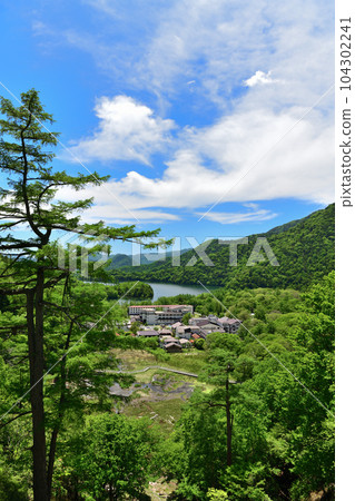 栃木縣日光市奧日光的湯本溫泉和湯野湖 栃木縣日光市奧日光的湯本溫泉和湯野湖 104302241