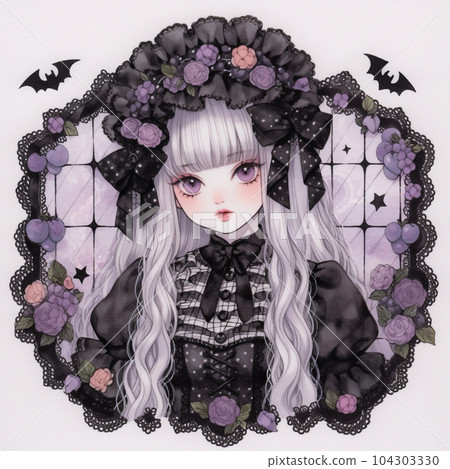 Gothic Lolita cute girl 104303330