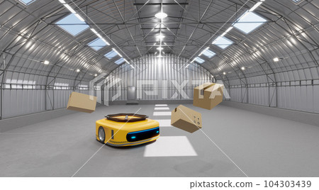 AGV machine and parcel service in warehouse 104303439