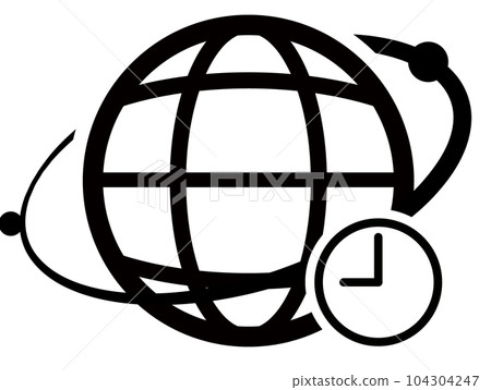 Investment Icon-World Clock- Investment Icon-World Clock- 104304247
