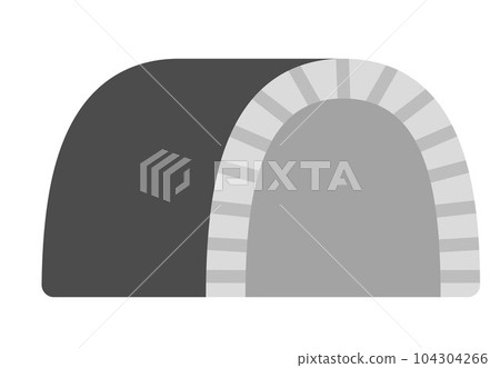 Vector tunnel icon. Railway or highway gate sign. Railroad tube passage clipart isolated on white background Vector tunnel icon. Railway or highway gate sign. Railroad tube passage clipart isolated on white background 104304266