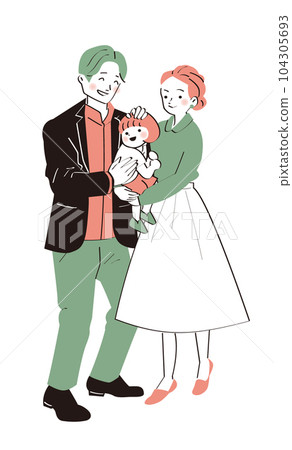 happy family of three 104305693