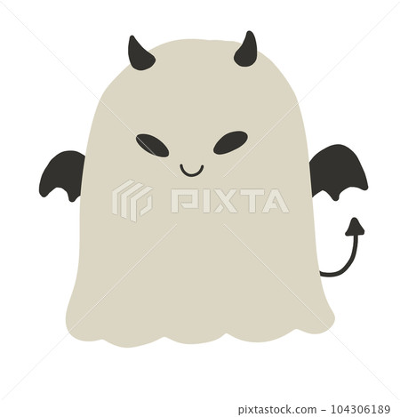 ghost bat halloween cartoon icon ghost bat halloween cartoon icon 104306189