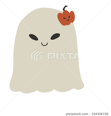 ghost pumpkin halloween cartoon icon ghost pumpkin halloween cartoon icon 104306190