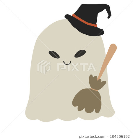 ghost which halloween cartoon icon 104306192