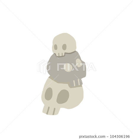 skull halloween cartoon icon skull halloween cartoon icon 104306196