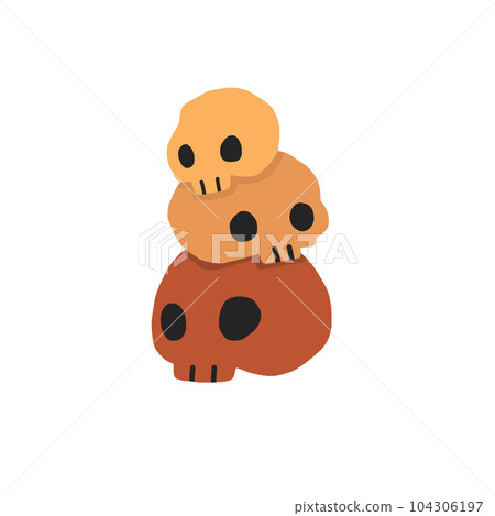 skull halloween cartoon icon 104306197