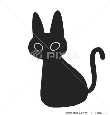 black cat halloween cartoon icon black cat halloween cartoon icon 104306199