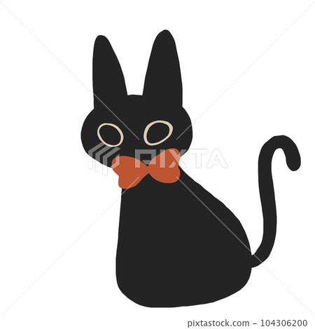 black cat halloween cartoon icon black cat halloween cartoon icon 104306200
