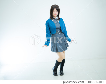 Cute pose collection of high school girls (standing poses) Cute pose collection of high school girls (standing poses) 104306409