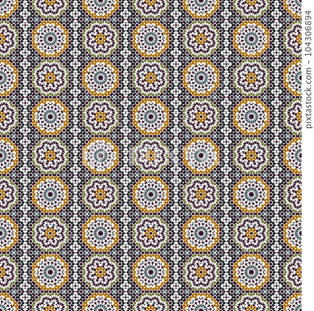 Seamless geometric pattern in Arabic style Zellij Seamless geometric pattern in Arabic style Zellij 104306894