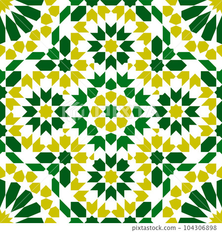 Seamless geometric pattern in Arabic style Zellij 104306898
