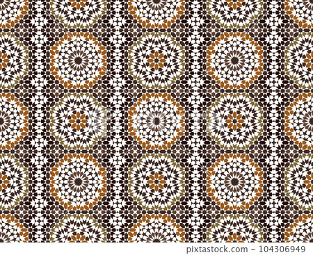 Seamless geometric pattern in Arabic style Zellij Seamless geometric pattern in Arabic style Zellij 104306949
