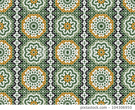 Seamless geometric pattern in Arabic style Zellij Seamless geometric pattern in Arabic style Zellij 104306950