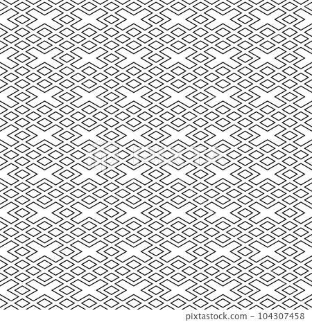 Seamless geometric pattern. Black color. Average thickness lines. Seamless geometric pattern. Black color. Average thickness lines. 104307458