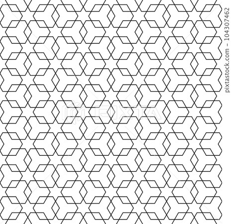Seamless geometric ornament based on traditional islamic art. Black and white. Seamless geometric ornament based on traditional islamic art. Black and white. 104307462