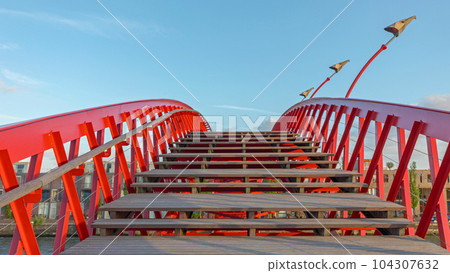 Red Bridge Stairs Red Bridge Stairs 104307632