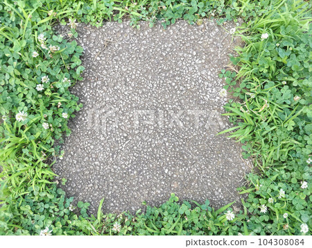 Grass and concrete frame/square Grass and concrete frame/square 104308084