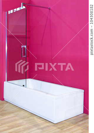 Pink bathroom 104308182