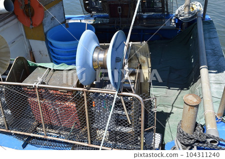 Squid fishing fishing boat Shonai beach, Yamagata prefecture 104311240
