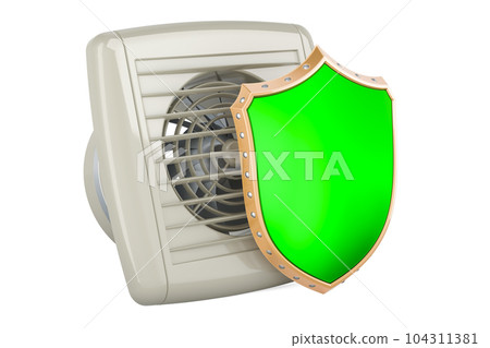 Extractor Fan with shield. 3D rendering 104311381