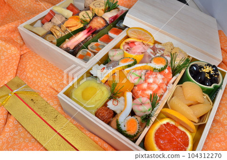 日本傳統慶祝禦節菜餚 日本傳統慶祝禦節菜餚 104312270