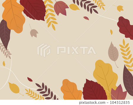 Fashionable frame of autumn leaves Fashionable frame of autumn leaves 104312835