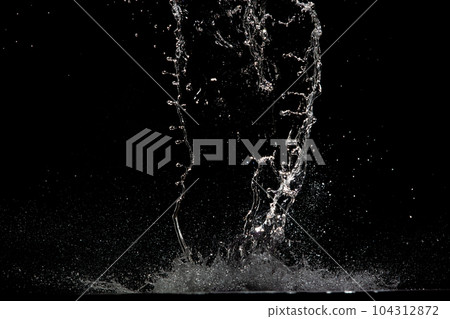 Blur Defocus Image of Water hit wall ground, explode into drop droplet. Amount Water attack impact and fluttering in air explosion. Stop motion freeze shot. Splash Water for texture elements Blur Defocus Image of Water hit wall ground, explode into drop droplet. Amount Water attack impact and fluttering in air explosion. Stop motion freeze shot. Splash Water for texture elements 104312872
