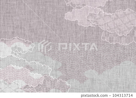 日本紙哀悼圖案波背景 104313714