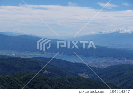 Venus Line View of Lake Suwa from Mt. Mitsumine 104314247
