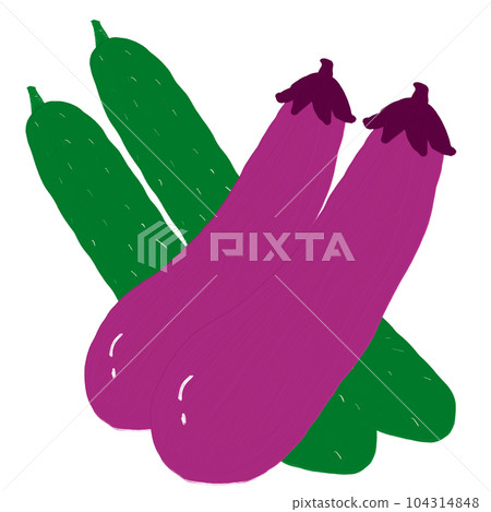 eggplant and cucumber eggplant and cucumber 104314848