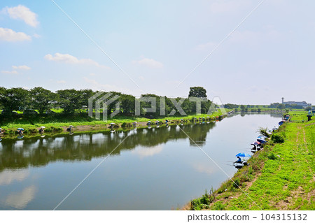 A popular field for herabuna fishing in Fujimi City on the outskirts of Tokyo A popular field for herabuna fishing in Fujimi City on the outskirts of Tokyo 104315132