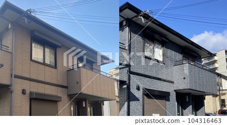 外牆粉刷前後對比 104316463