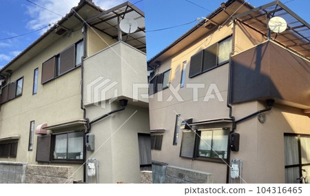 外牆粉刷前後對比 104316465