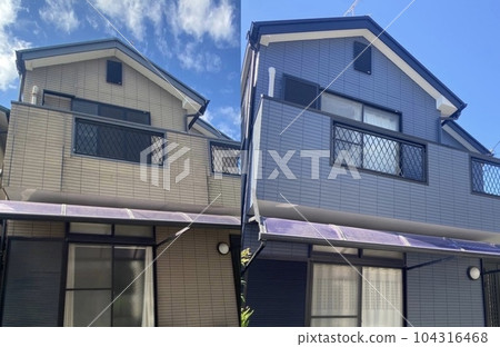 外牆粉刷前後對比 104316468