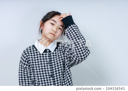 grumpy elementary school girl grumpy elementary school girl 104316541