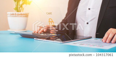 concept of optimizing tax payments using a calculator for calculating income tax and property, background for business, individuals and corporations, such as VAT 104317061