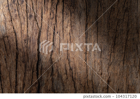 Old grunge dark textured wooden background , The surface of the old brown wood texture , top view teak wood paneling 104317120