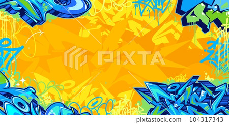 Colorful Modern Abstract Urban Style Hiphop Graffiti Street Art Vector Illustration Background Template Colorful Modern Abstract Urban Style Hiphop Graffiti Street Art Vector Illustration Background Template 104317343
