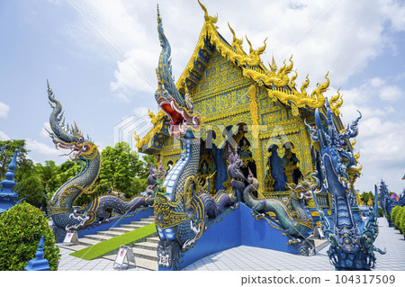 Rong Sua Ten temple or Blue temple in Chiang Rai Province, Thailand Rong Sua Ten temple or Blue temple in Chiang Rai Province, Thailand 104317509