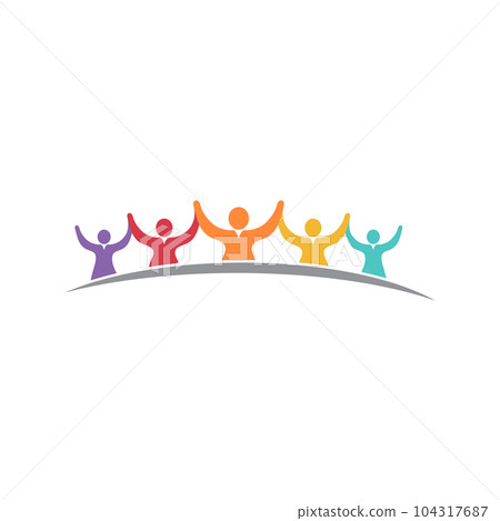 Community, network and social icon design 104317687